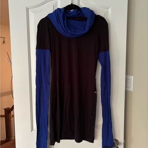 Stylish Black and Blue Mini Dress